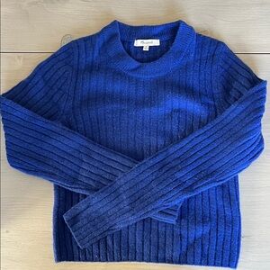Madewell Ribbed Royal Blue Knit Sweater